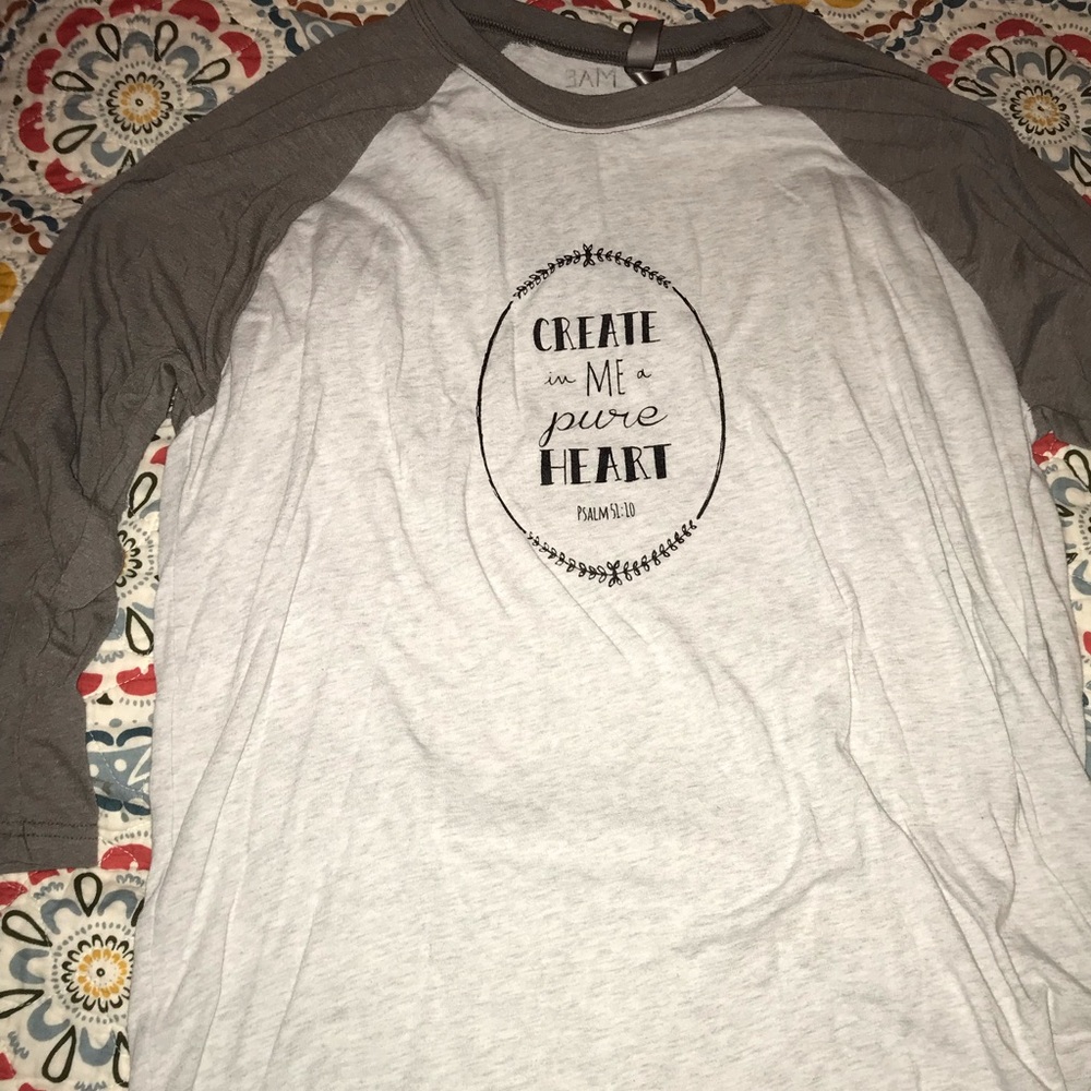 Create in me a pure heart baseball style tee